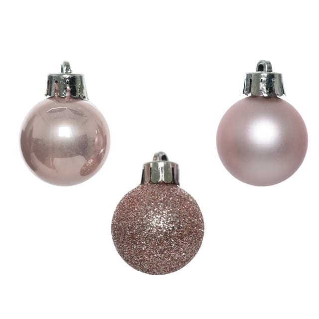 Marelida Christbaumkugel Weihnachtskugel Bruchfest Glänzend Matt Glitzernd Rosa 14 Stk