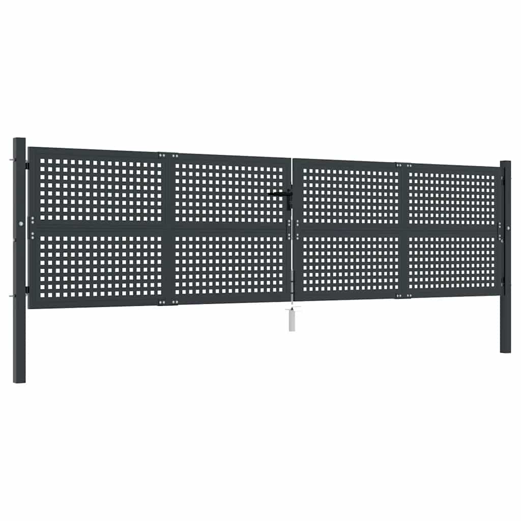 Maison Exclusive - Gartentor Anthrazit 400x75 Cm Stahl