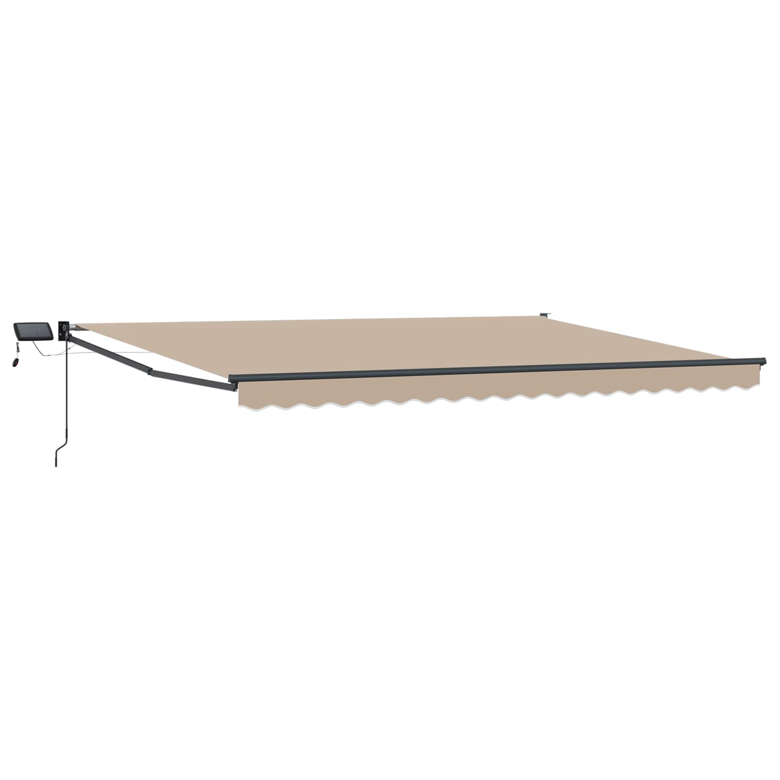 Maison Exclusive - Manuelle Gelenkarmmarkise Mit Leds Beige Und A