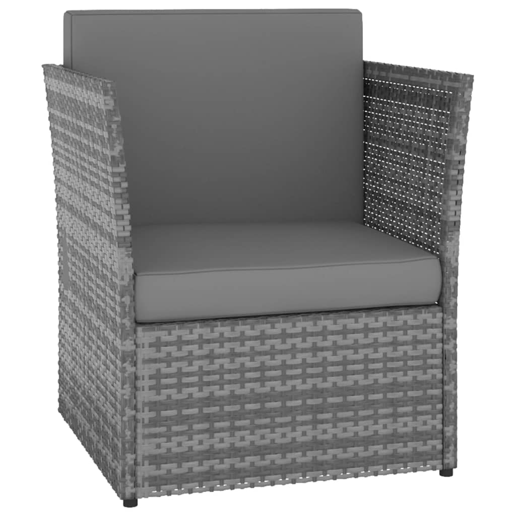 Maison Exclusive - Gartensessel Mit Hocker Poly Rattan Anthrazit