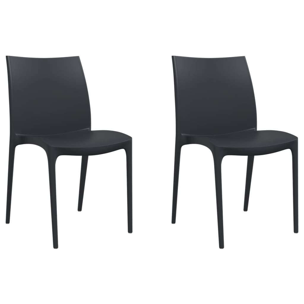 Maison Exclusive - Gartenstühle 2 Stk. Anthrazit 50x46x80 Cm Poly