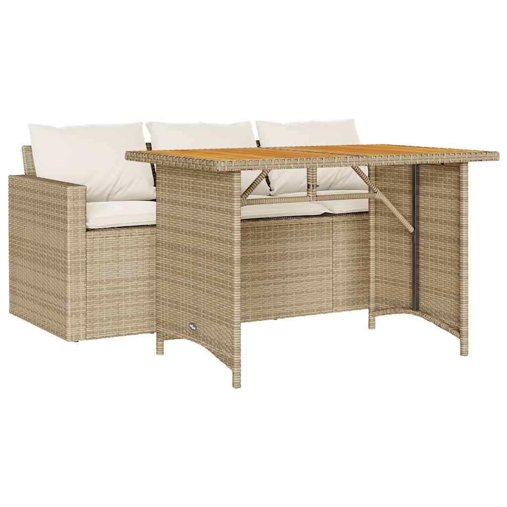 Maison Exclusive - 2-tlg. Garten-essgruppe Mit Kissen Beige Poly