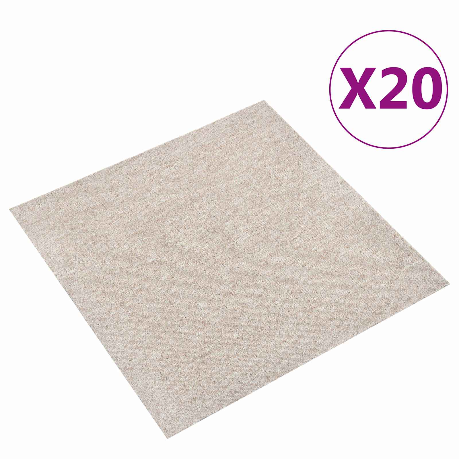 Maison Exclusive - Teppich 20 Stk. Hellbeige 50 X 50 Cm 100% Poly