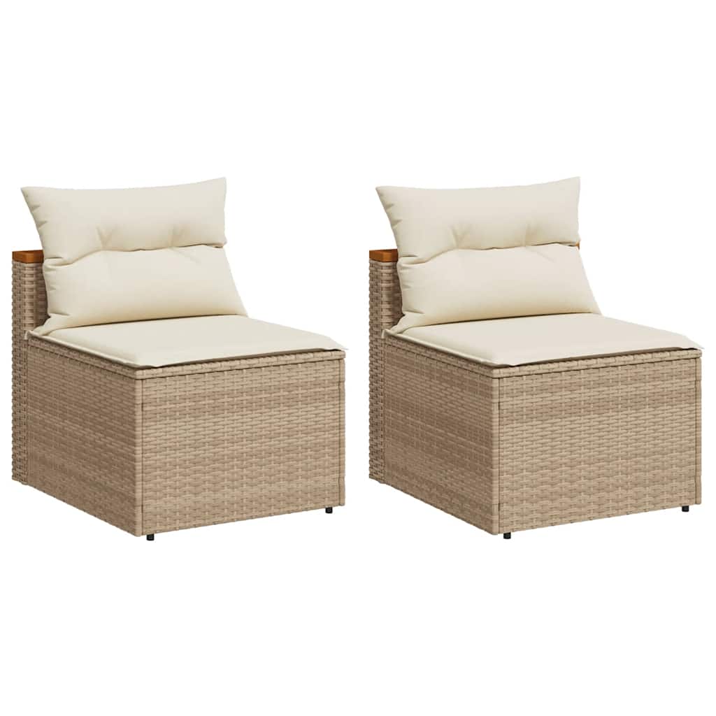 Maison Exclusive - Gartensofas Ohne Armlehnen Mit Kissen 2 Stk. B