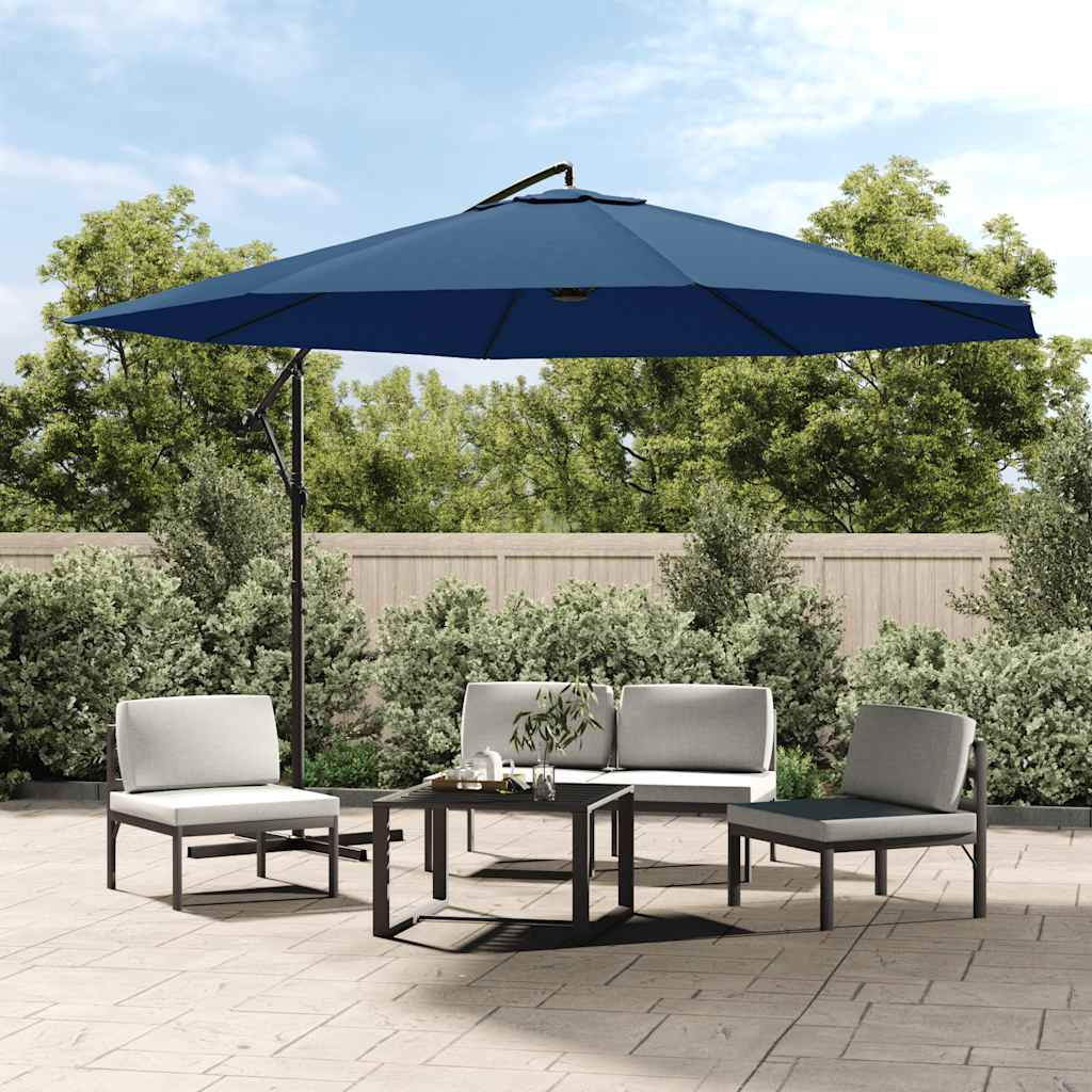 Maison Exclusive - Ampelschirm Mit Aluminium-mast 350 Cm Blau