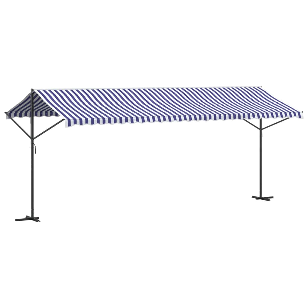 Maison Exclusive - Freistehende Markise Blau Und Weiß 600x300 Cm