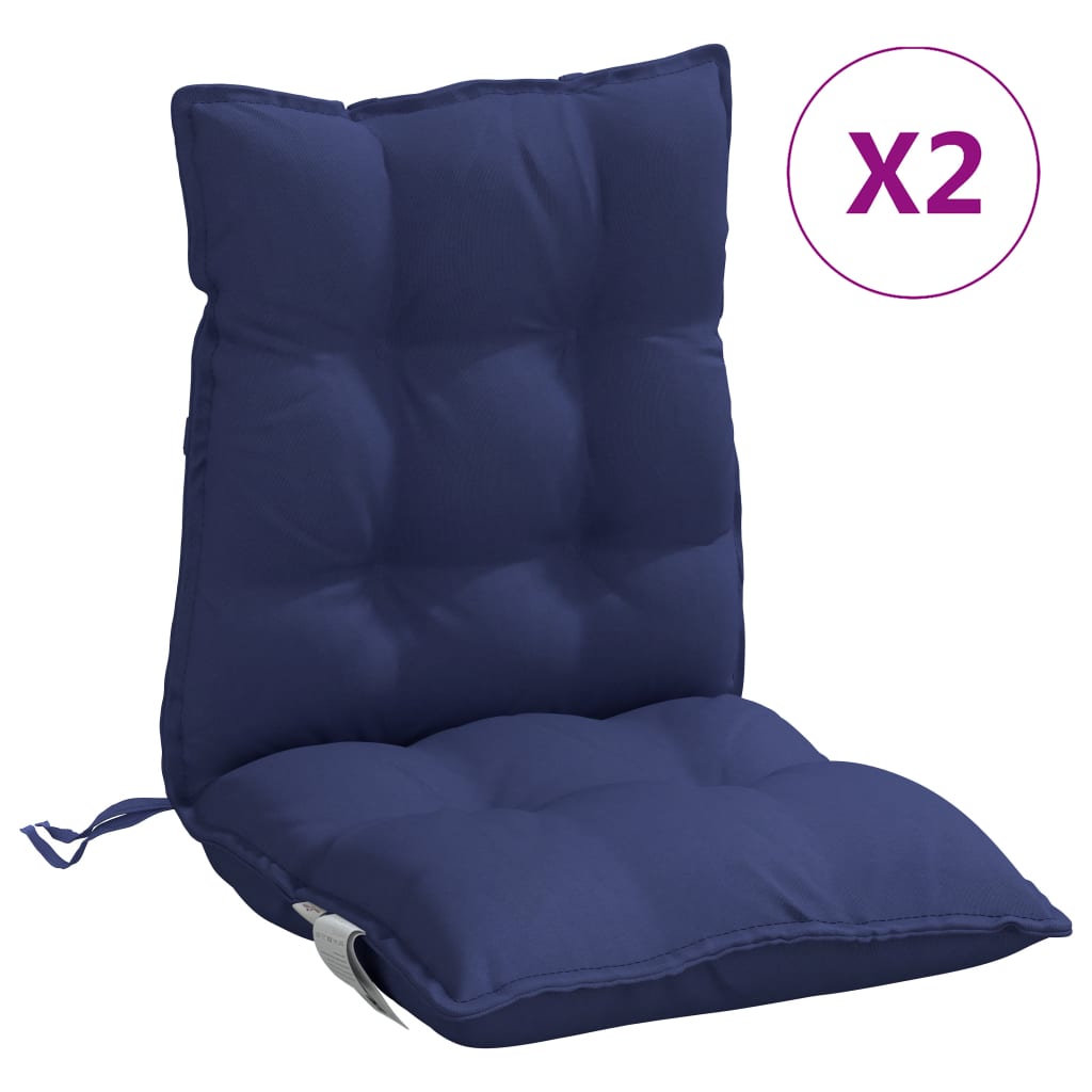 Maison Exclusive - Niedriglehner-auflagen 2 Stk. Marineblau Oxfor
