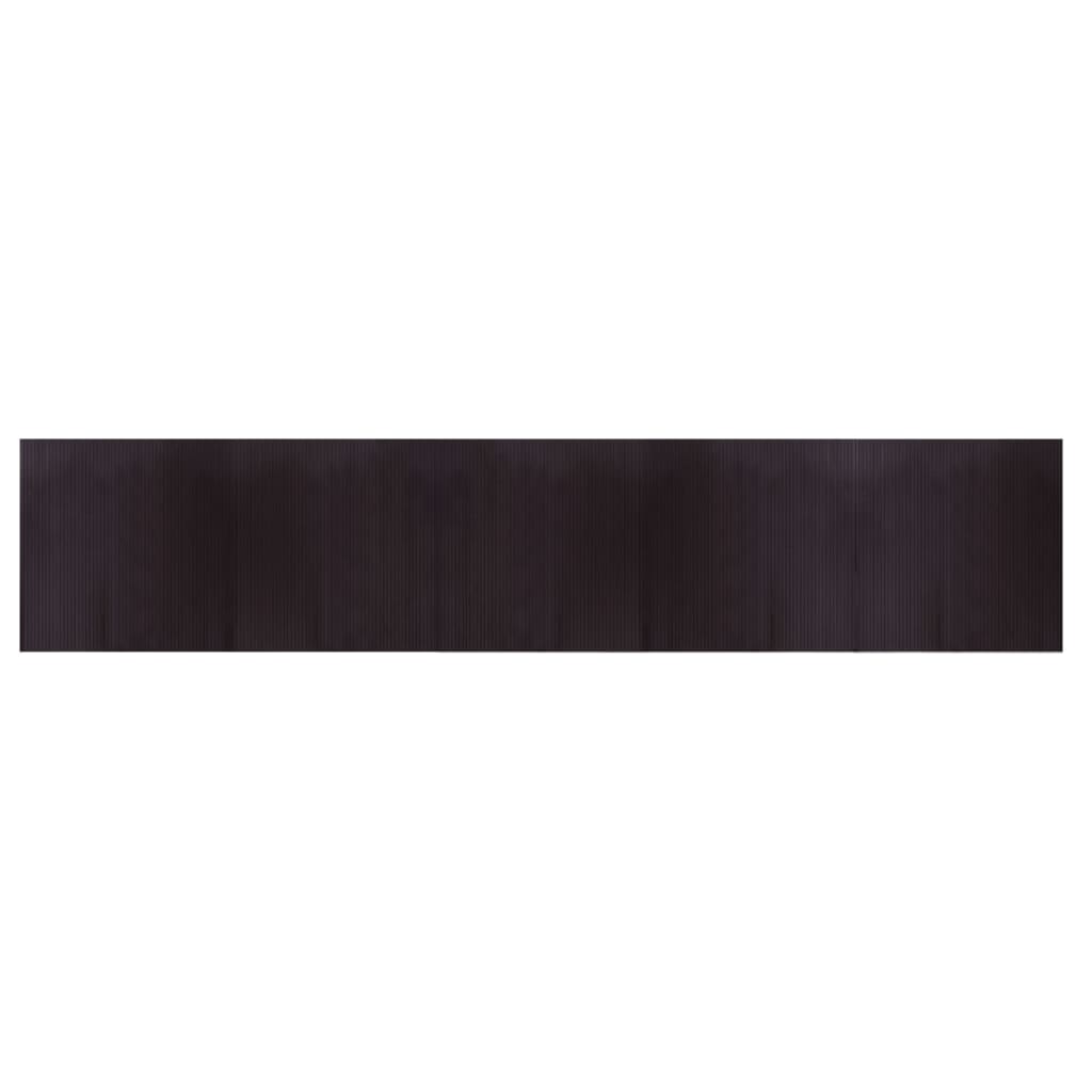 Maison Exclusive - Teppich Rechteckig Dunkelbraun 100x500 Cm Bamb