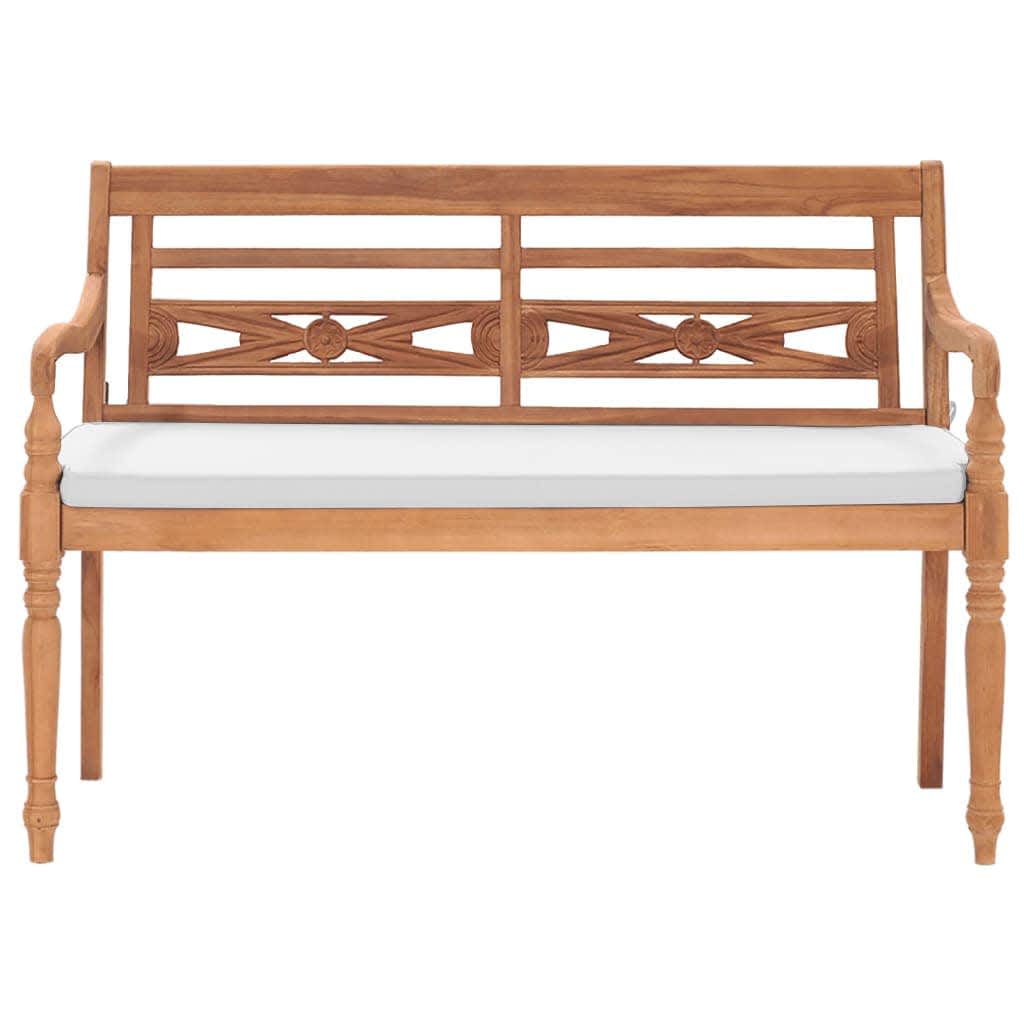 Maison Exclusive - Batavia Gartenbank Mit Polstern 120 Cm Teak