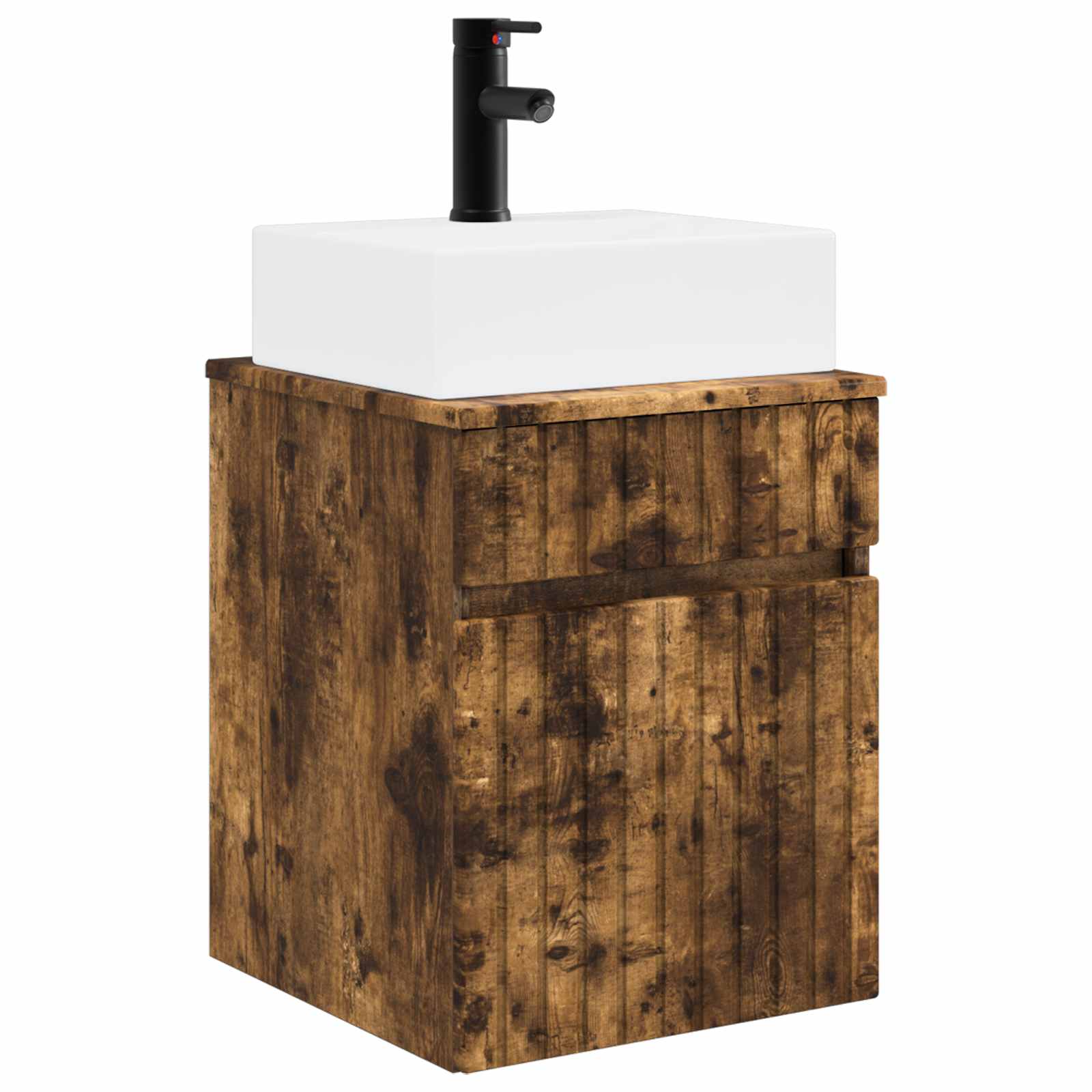 Maison Exclusive - Wandmontierter Waschbecken Vanity Geräucherte