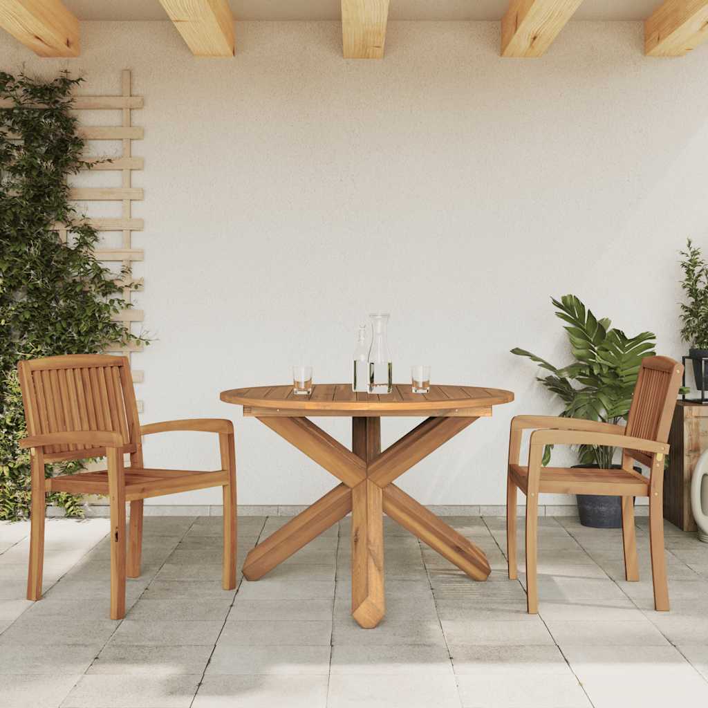 Maison Exclusive - Gartentisch Ø109x74 Cm Massivholz Teak