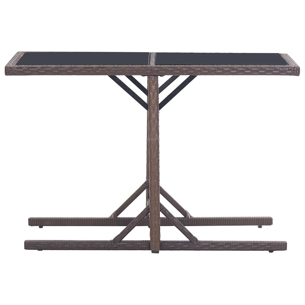 Maison Exclusive - Gartentisch Braun 110×53×72 Cm Glas Und Poly R