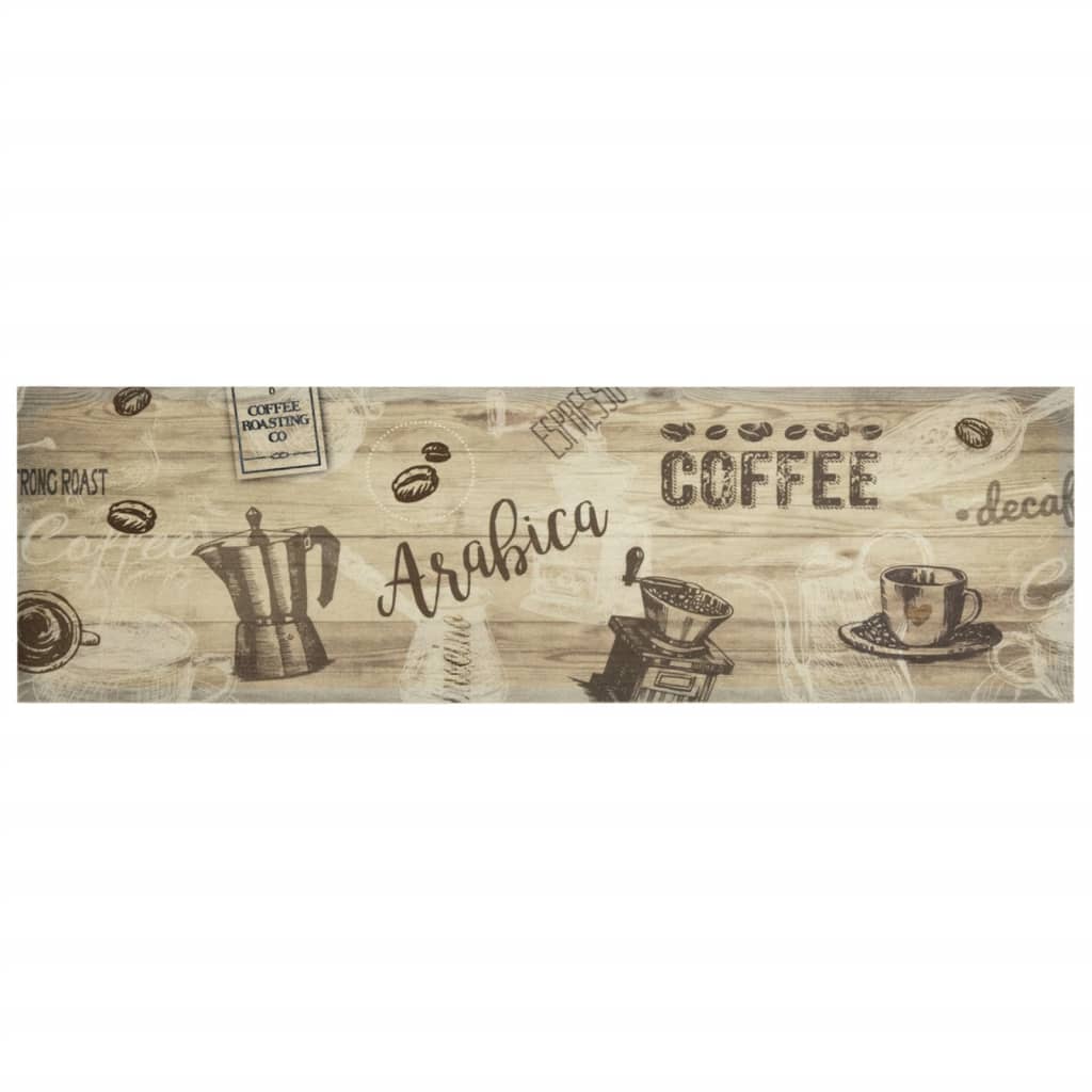 Maison Exclusive - Küchenteppich Waschbar Kaffee Braun 45x150 Cm