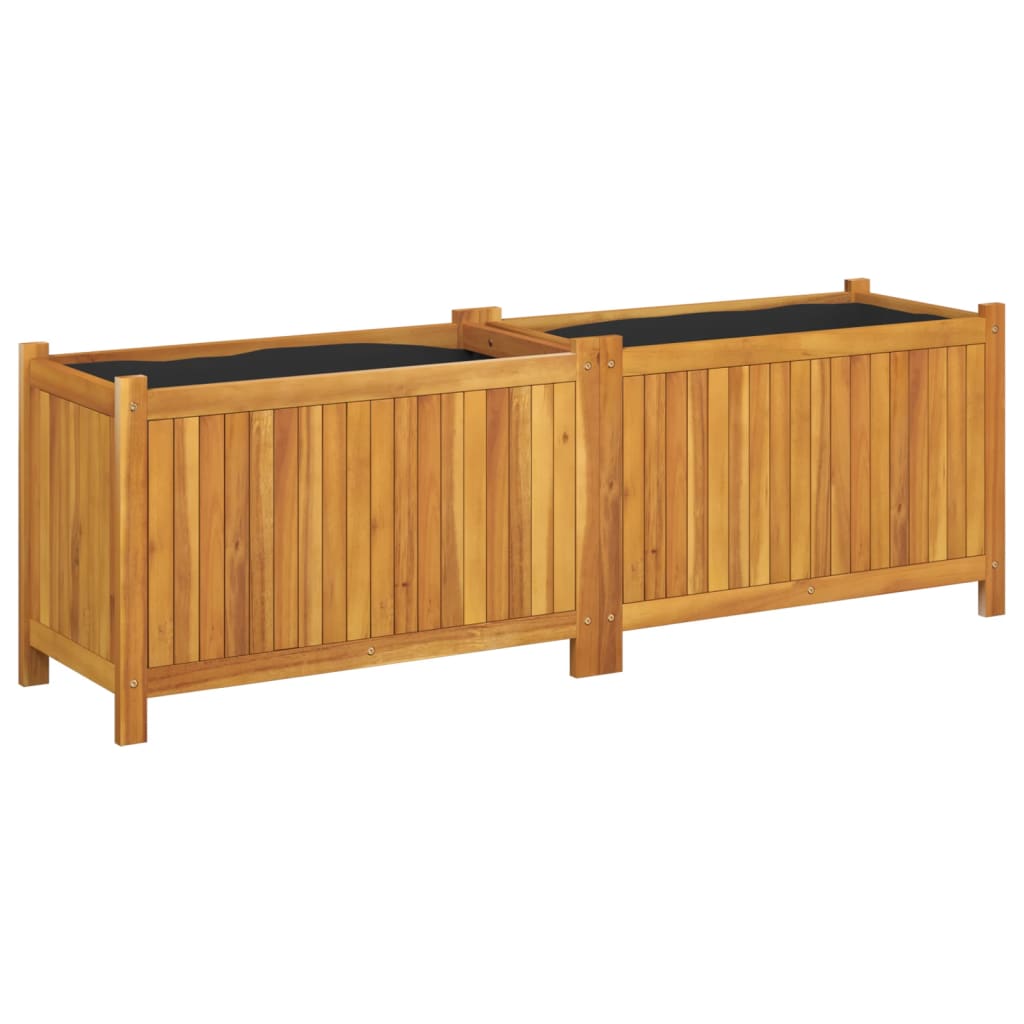 Maison Exclusive - Pflanzkübel Mit Einlage 153x38,5x50 Cm Massivh