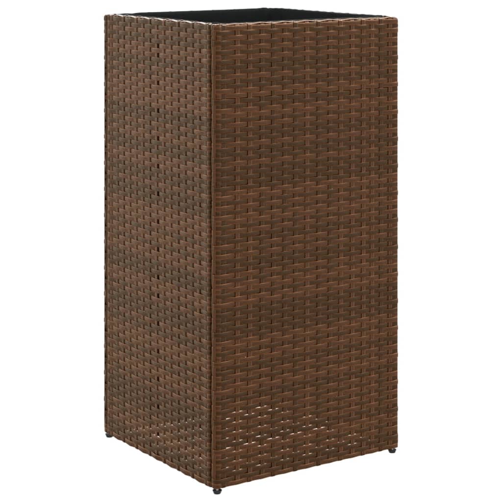 Maison Exclusive - Pflanzkübel Braun 40x40x80 Cm Poly Rattan