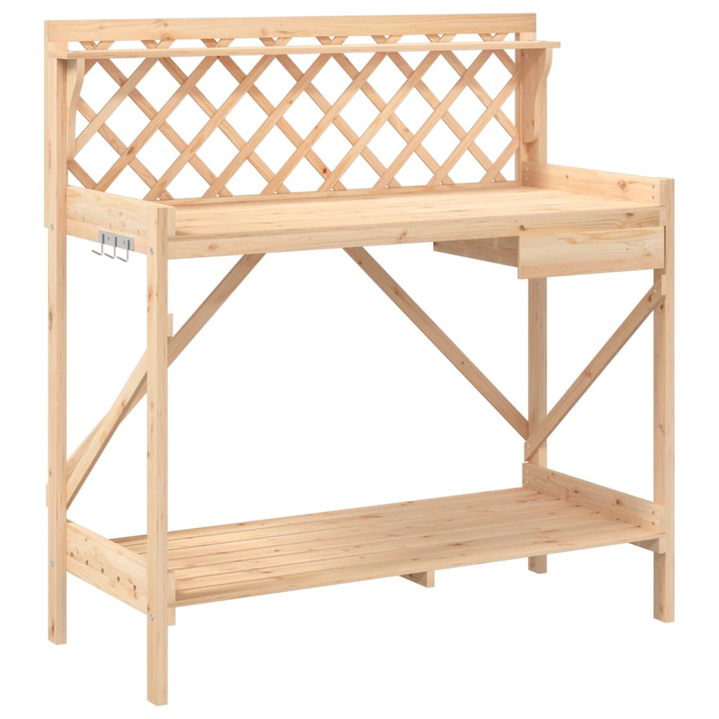 Maison Exclusive - Pflanztisch Mit Rankgitter Massivholz Tanne