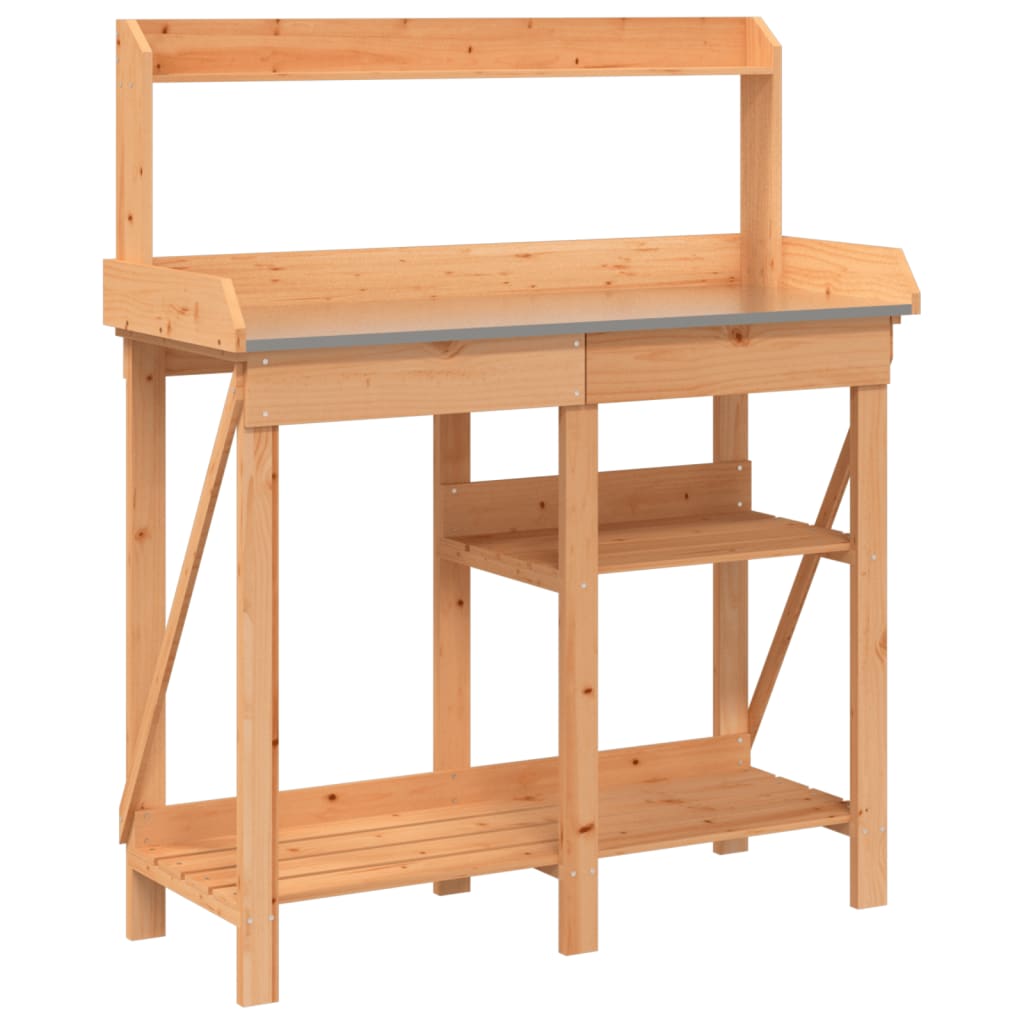 Maison Exclusive - Pflanztisch Mit Ablagen Braun Massivholz Tanne