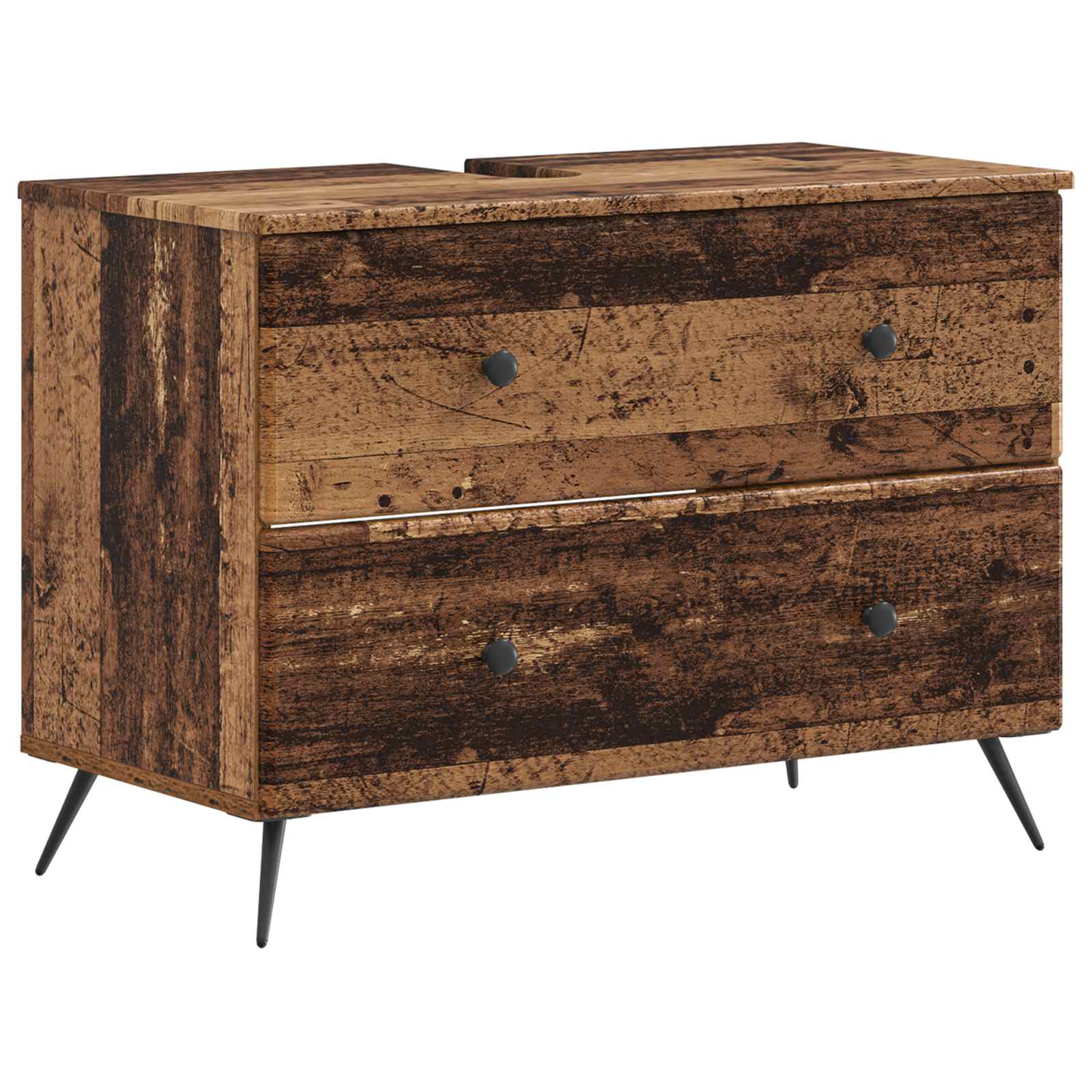 Maison Exclusive - Waschbeckenschrank Breda Altholz 82 X 41 X 59