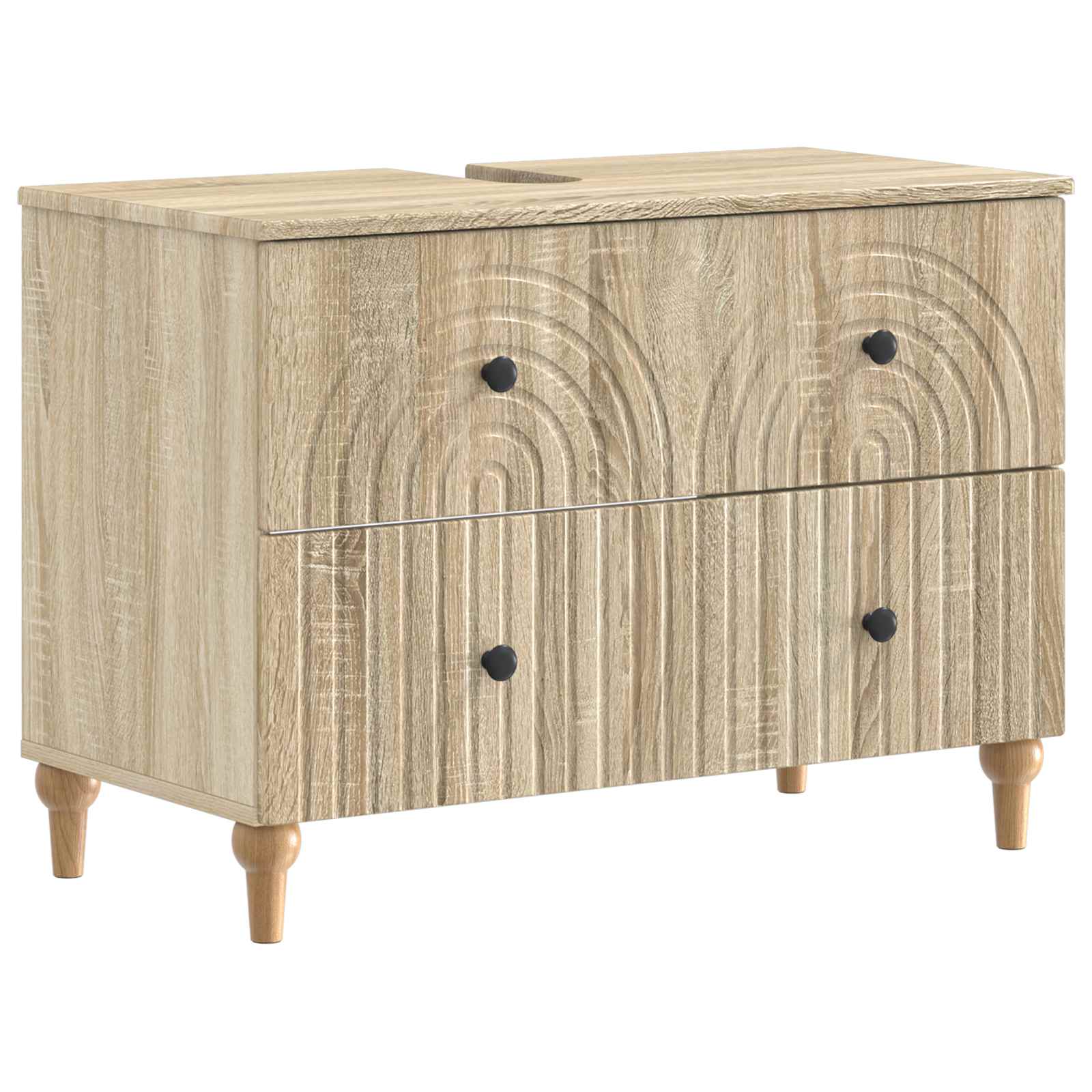 Maison Exclusive - Waschbeckenschrank Alkmaar Sonoma-eiche 82 X 4