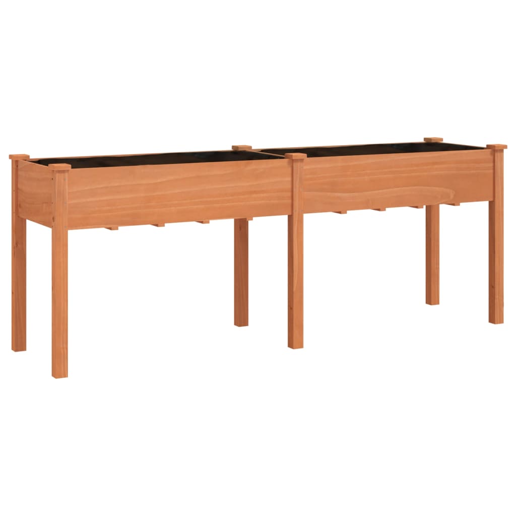 Maison Exclusive - Pflanzkübel Mit Einsatz Braun 203x53x76 Cm Mas