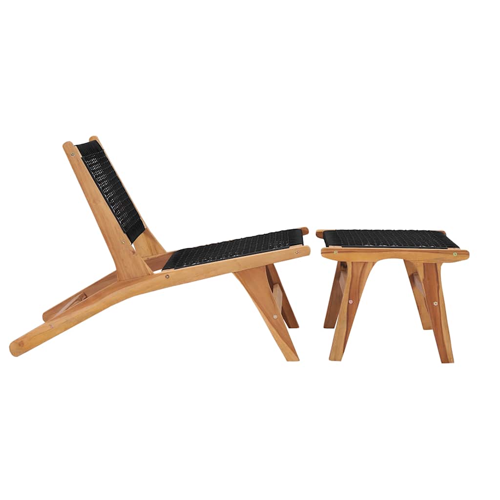 Maison Exclusive - Sonnenliege Mit Fußablage Massivholz Teak Und