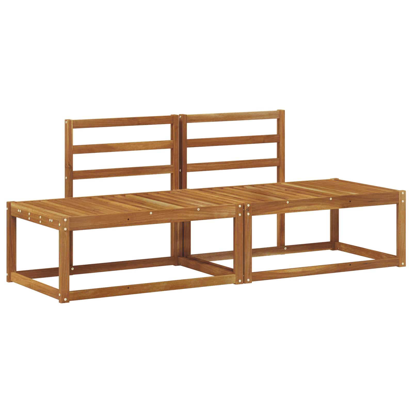 Maison Exclusive - Outdoor End Sofa 2 Stück Natur 182,5 X 63 X 73