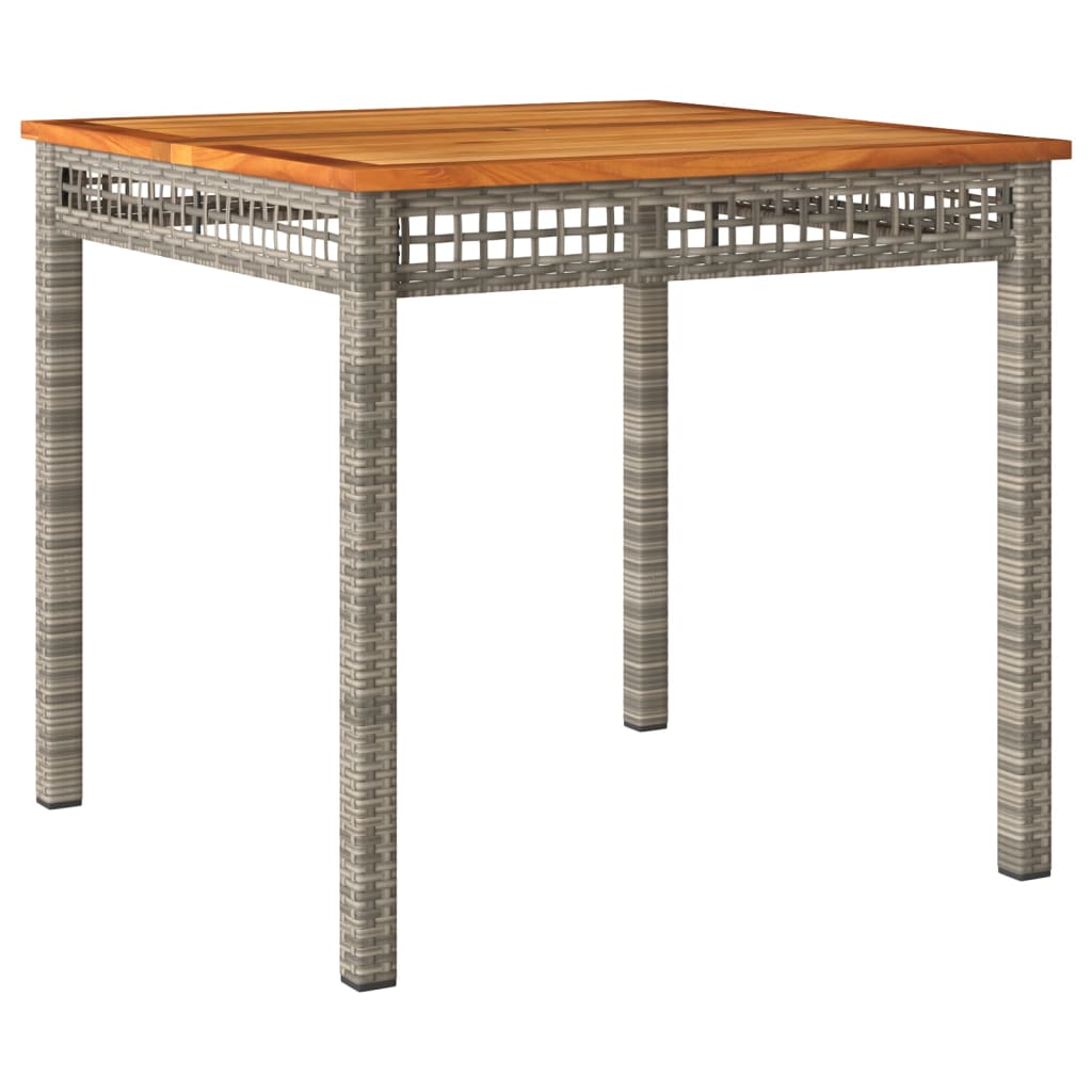 Maison Exclusive - Gartentisch Grau 80x80x75 Cm Poly Rattan Akazi