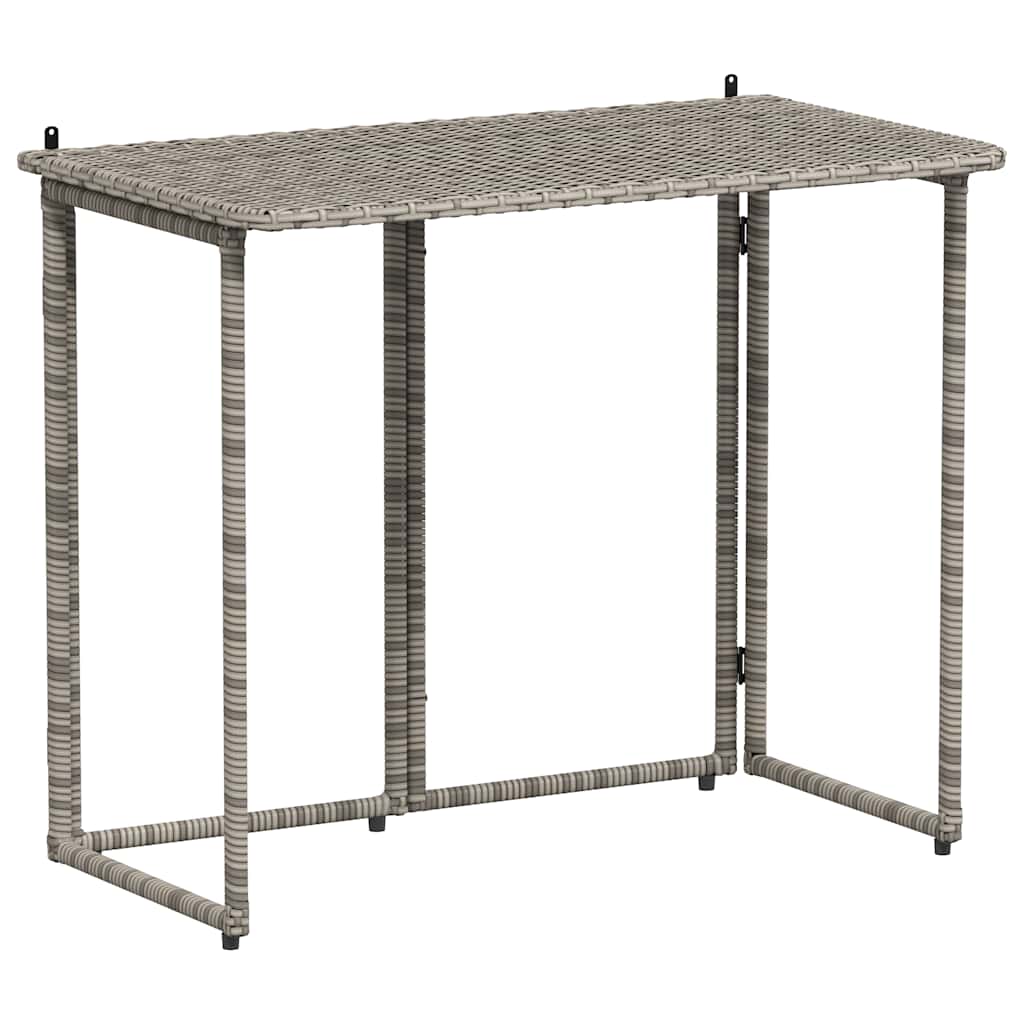 Maison Exclusive - Gartentisch Klappbar Grau 90x51x75 Cm Poly Rat