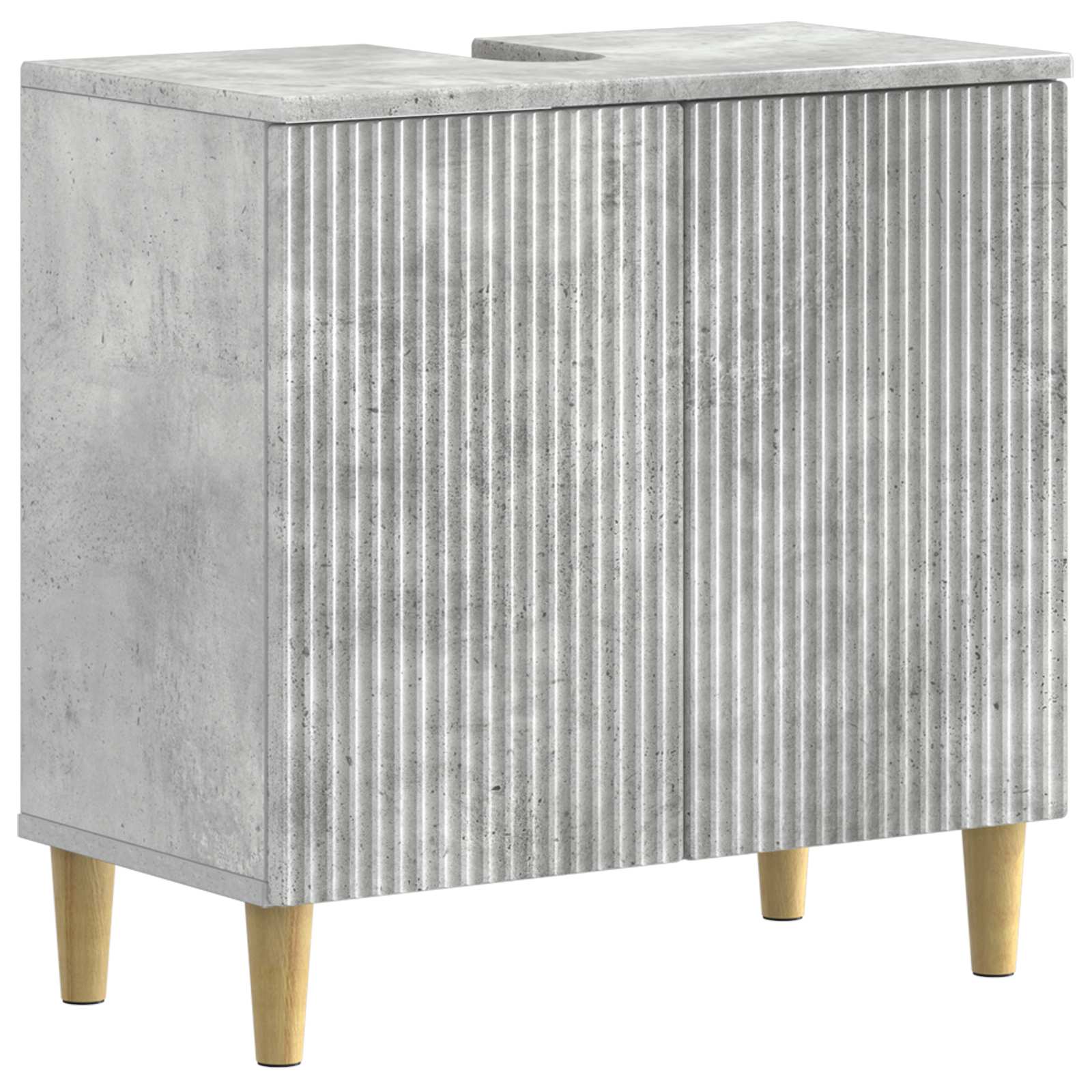 Maison Exclusive - Waschbeckenschrank Arnhem Betongrau 59,5 X 31,