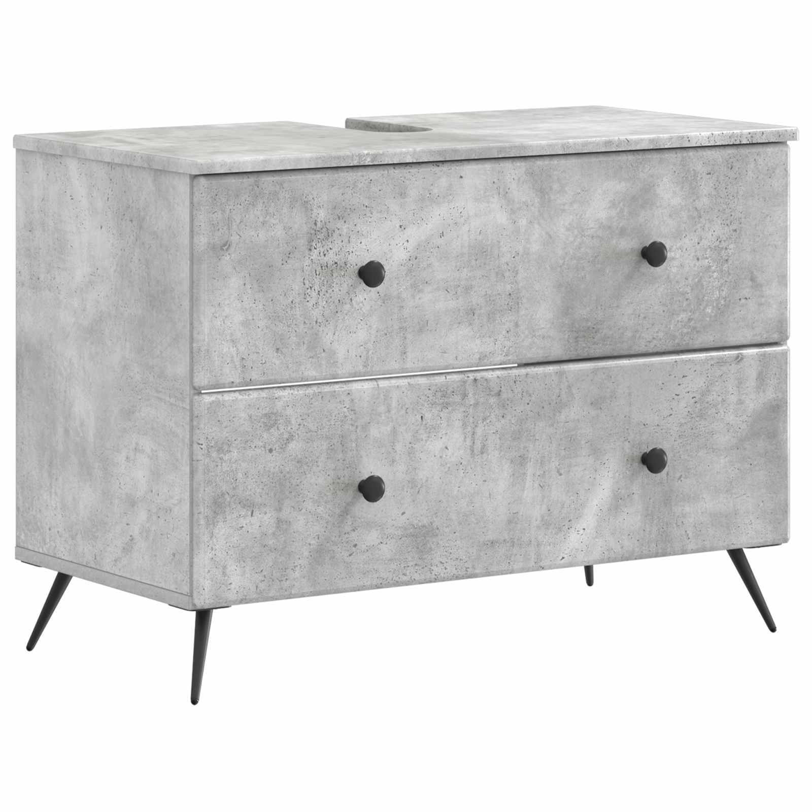 Maison Exclusive - Waschbeckenschrank Breda Betongrau 82 X 41 X 5