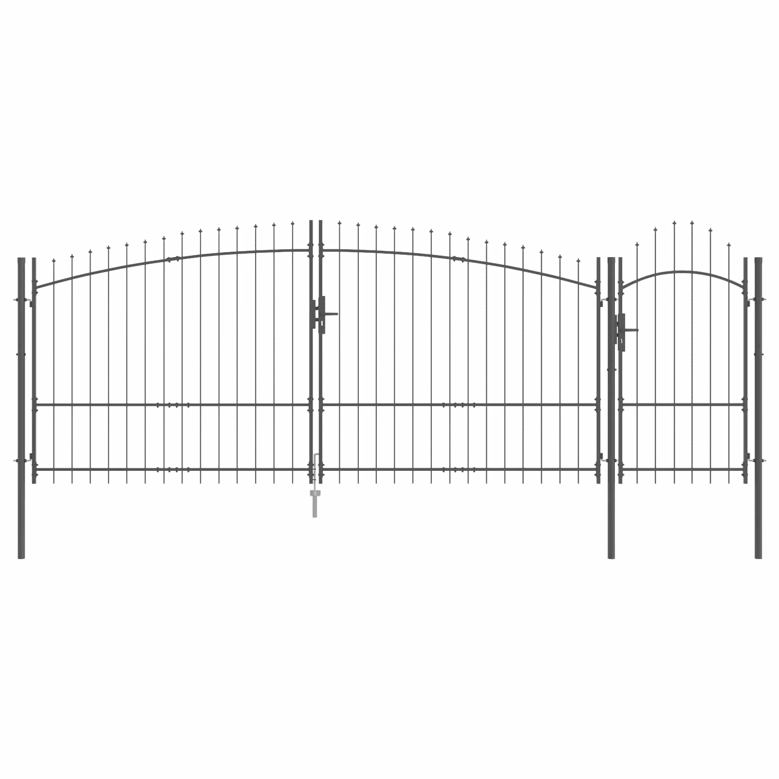 Maison Exclusive - Gartentor Woerden 175 X 500 Cm Stahl Grau Absc