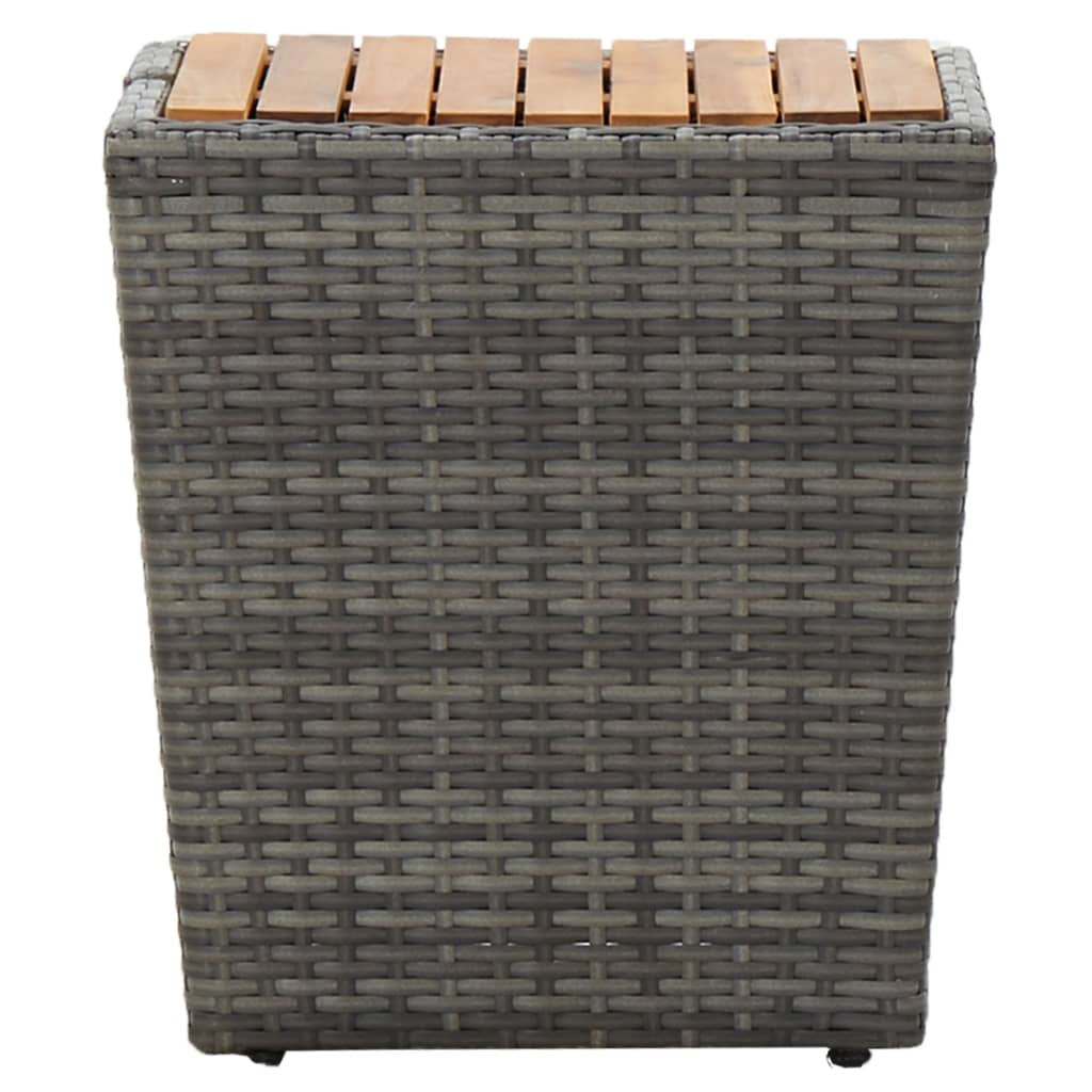 Maison Exclusive - Beistelltisch Grau 41,5×41,5×43 Cm Poly Rattan