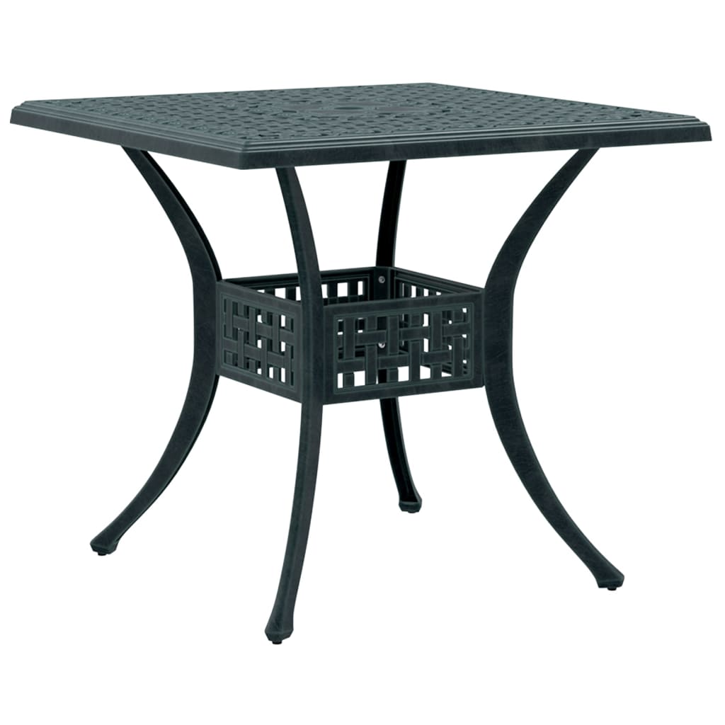 Maison Exclusive - Gartentisch Grün 80x80x75 Cm Aluminiumguss