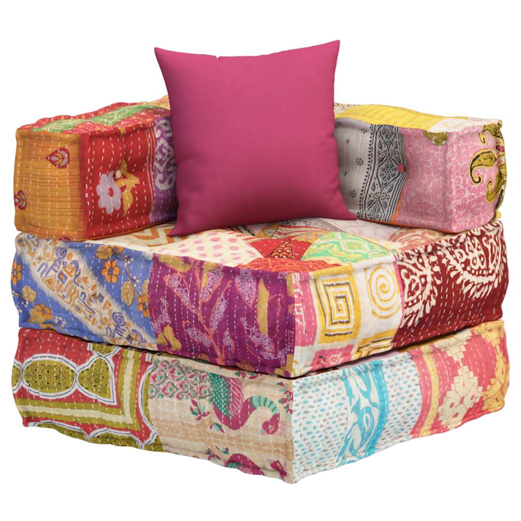 Maison Exclusive - Modularer Pouf Mit Kissen Patchwork Stoff