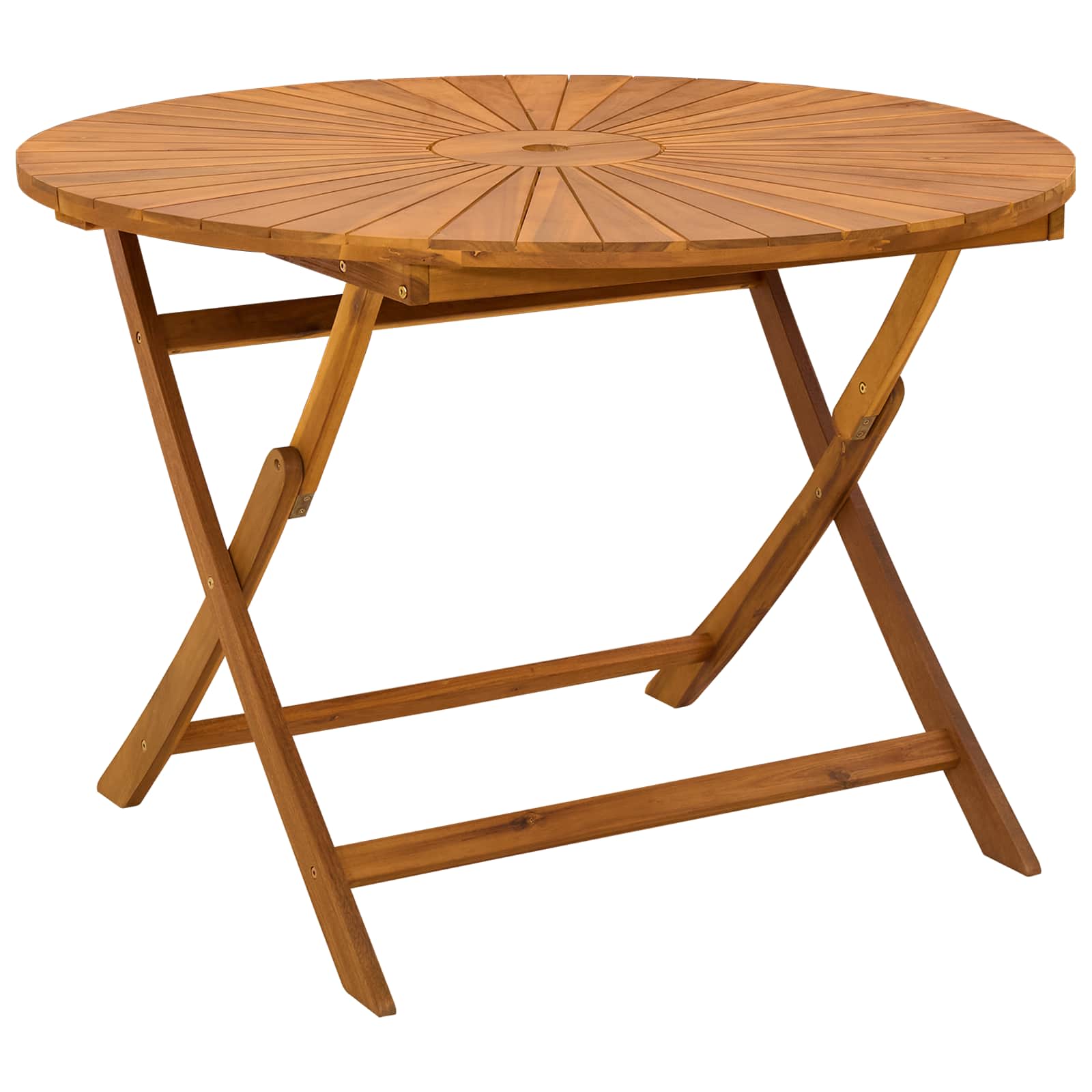 Maison Exclusive - Klappbarer Gartentisch Natur Ø110 X 75 Cm Mass