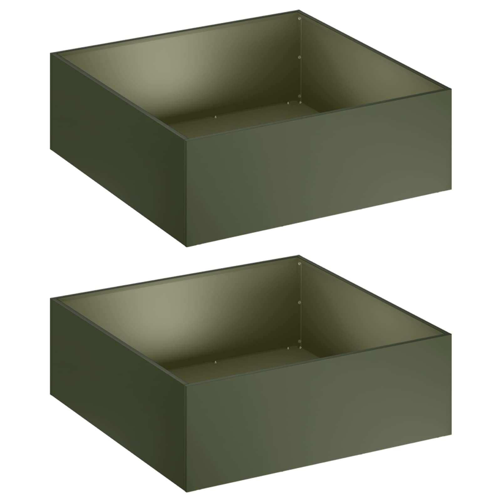Maison Exclusive - Garten-pflanzgefäß 2 Stk. Olivgrün 60 X 60 X 2