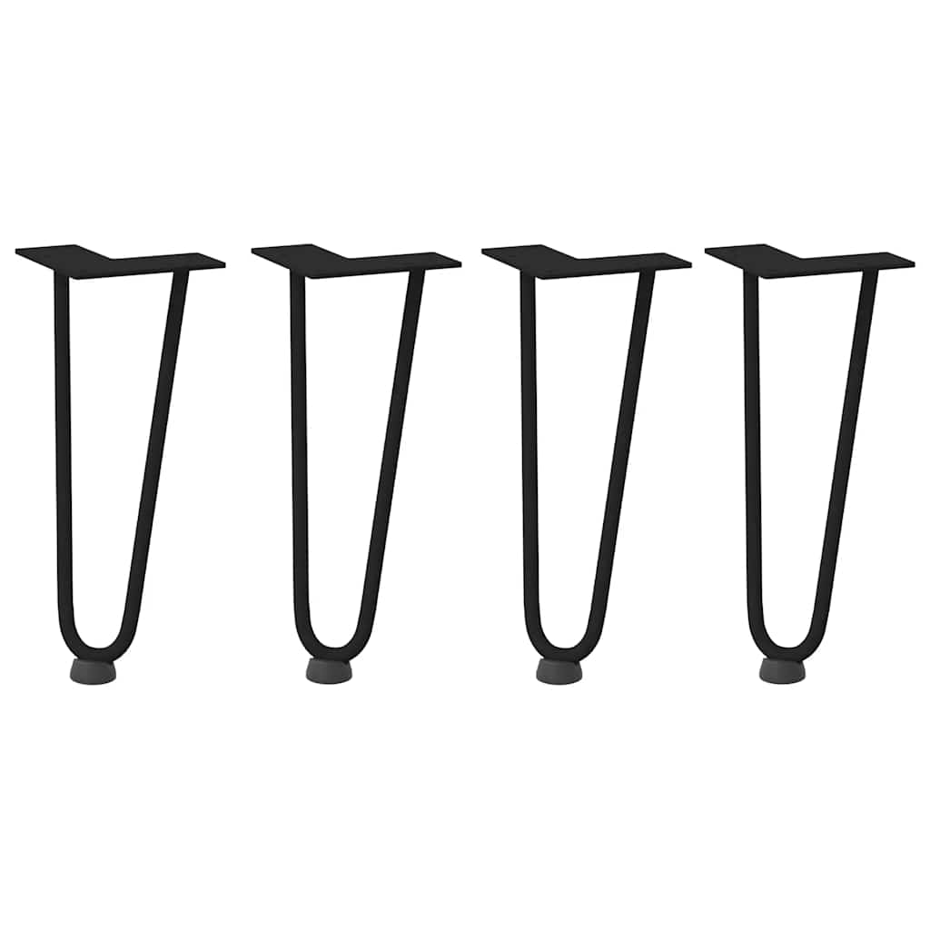 Maison Exclusive - Haarnadelbeine Für Couchtisch 4 Stk. Schwarz 3