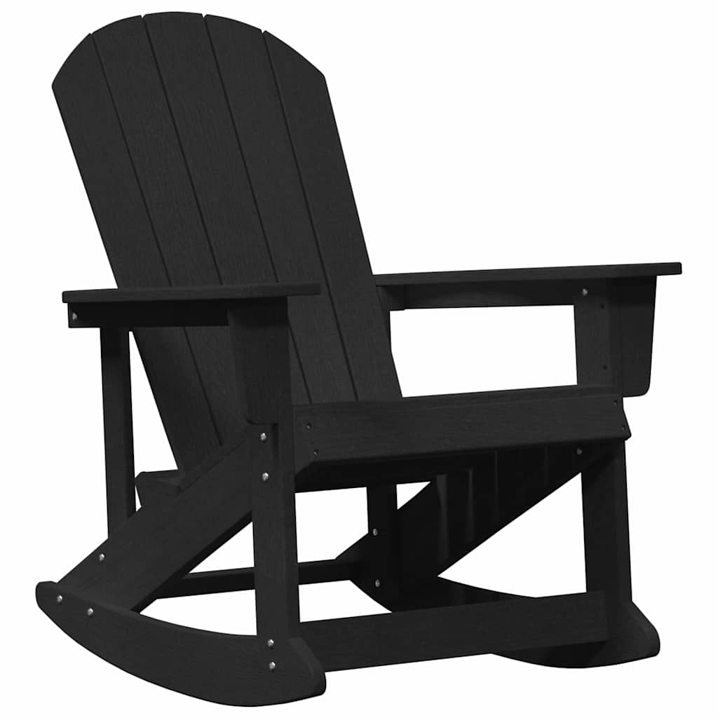 Maison Exclusive - Adirondack-schaukelstuhl Schwarz Hdpe