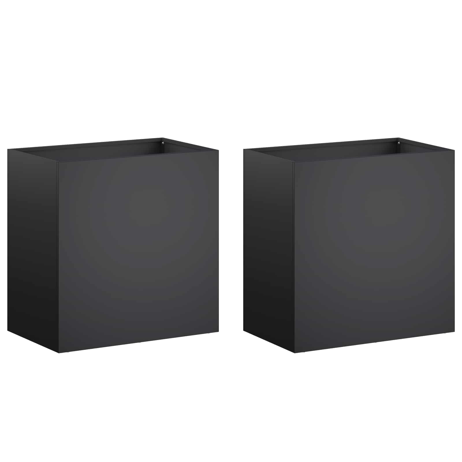 Maison Exclusive - Garten-pflanzgefäß 2 Stk. Schwarz 50 X 30 X 50