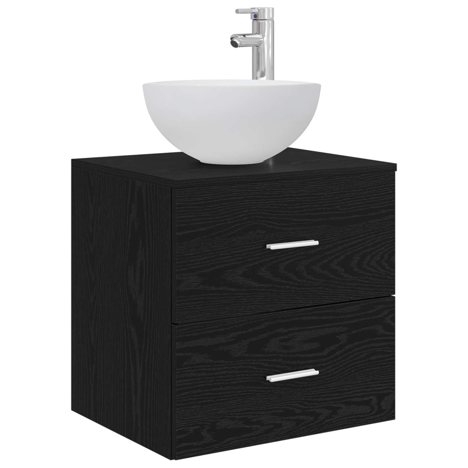 Maison Exclusive - Wandmontierte Waschbeckenschränke Schwarz Eich