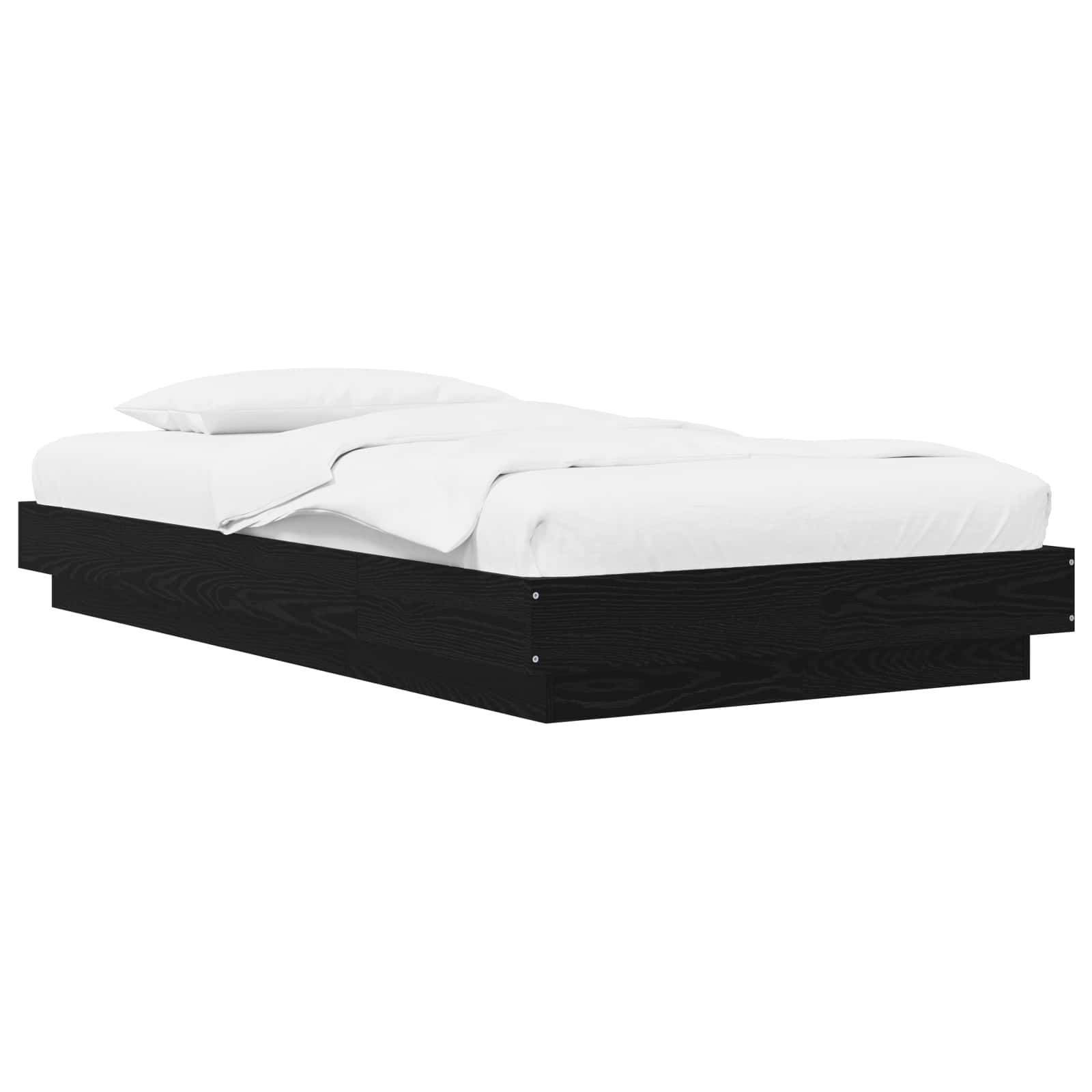 Maison Exclusive - Bodenbettgestell Schwarze Eiche 80 X 210 Cm Ho