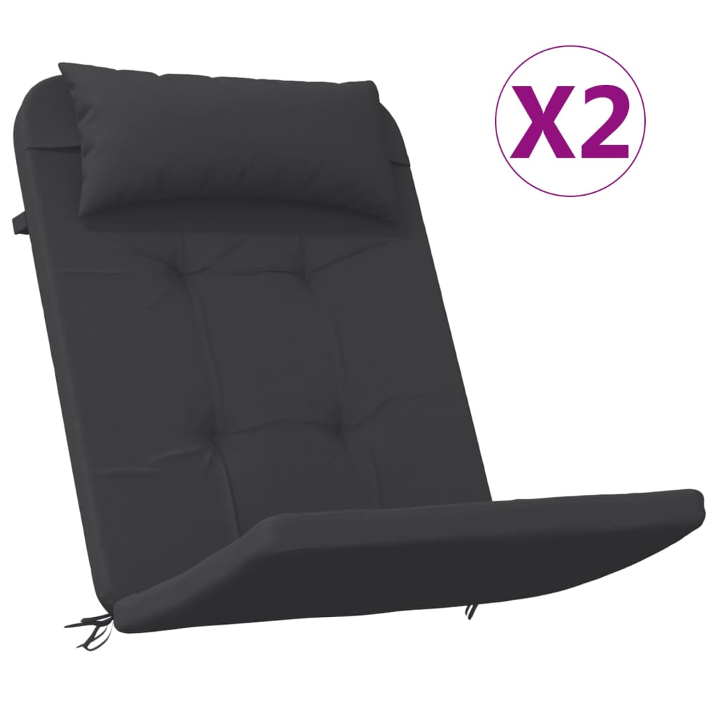 Maison Exclusive - Adirondack-auflagen 2 Stk. Schwarz Oxford-gewe