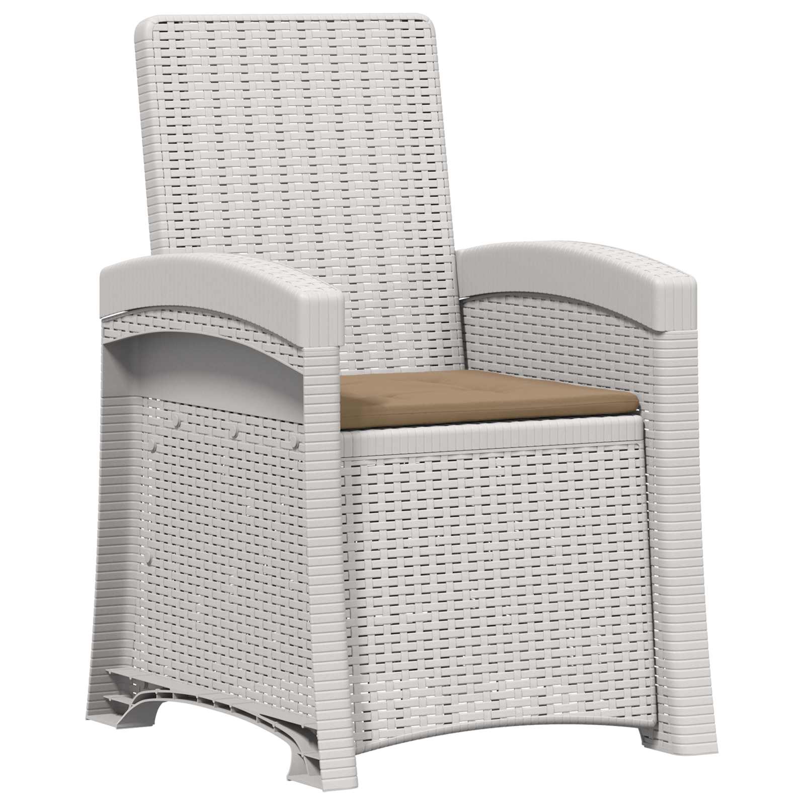Maison Exclusive - Liegesessel Garten Rattan-optik Weiß Und Taupe