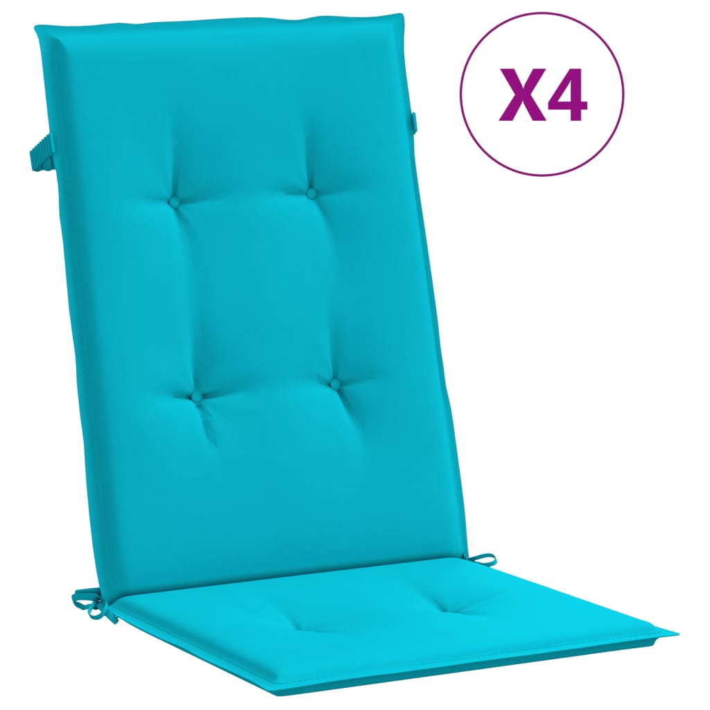 Maison Exclusive - Hochlehner-auflagen 4 Stk. Türkis Stoff