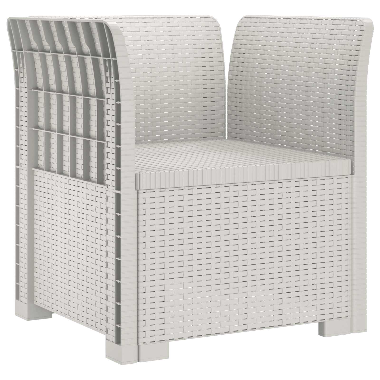 Maison Exclusive - 1-sitzer Sessel Rattan-look Pp Weiß