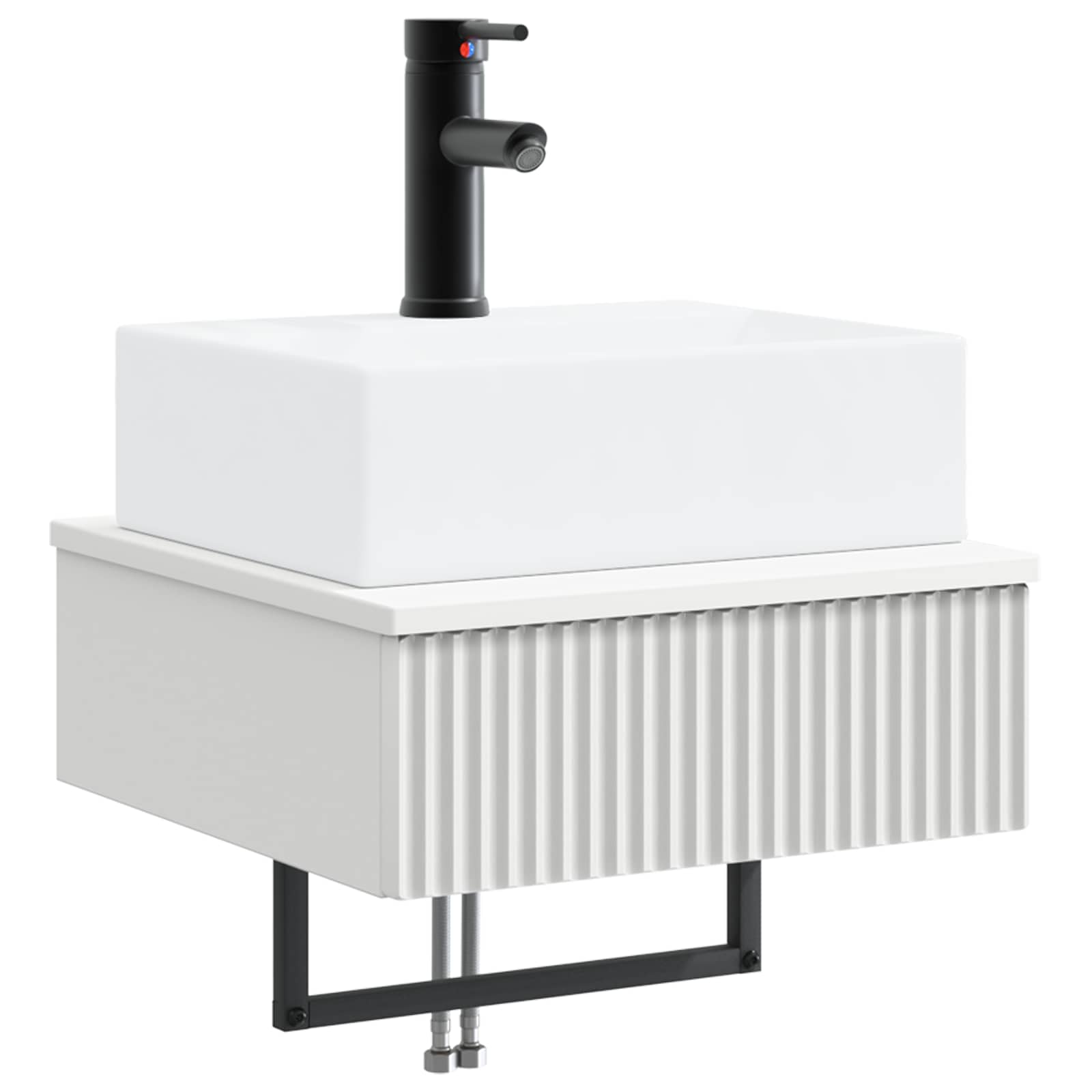 Maison Exclusive - Wandmontiertes Waschbecken Weiß 40 X 41 X 39 C