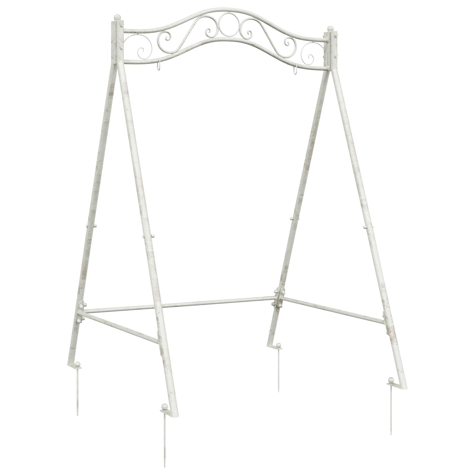 Maison Exclusive - Schaukelrahmen Antik Weiß 113 X 121,5 X 168 Cm