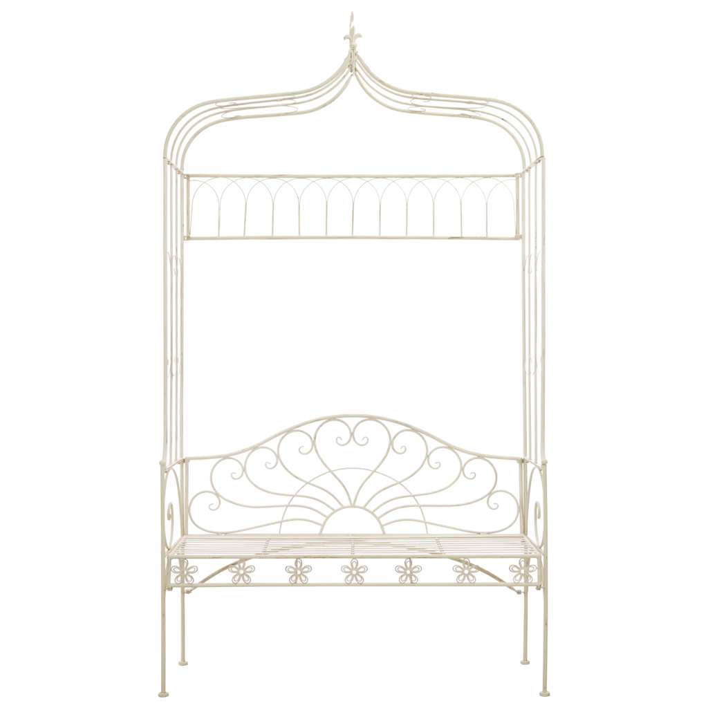 Maison Exclusive - Gartenbank 122 Cm Eisen Antik Weiß