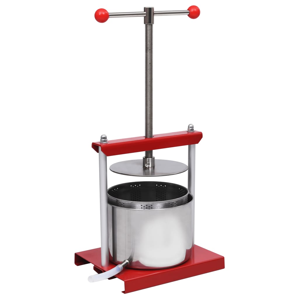 Obst- Und Weinpresse Edelstahl 6 L Vidaxl