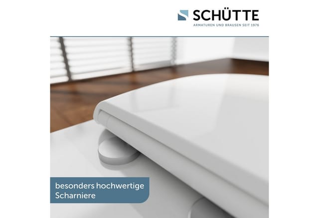 Schütte WC-Sitz Premium Wrap Over Form Thermoplast mit Absenkautomatik Weiß
